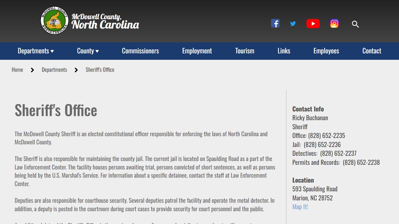 Sheriff's Office | McDowell County